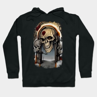 skull and entrance to hell Hoodie